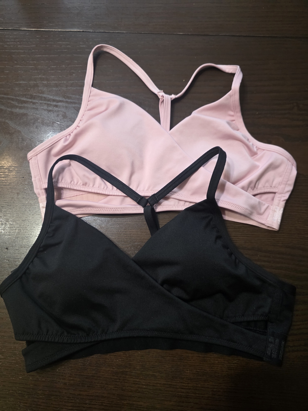 PINK Victoria's Secret Pink & Black Bralette Duo